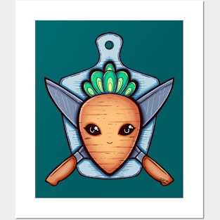 Carrot and Knife Coat of Arms Posters and Art